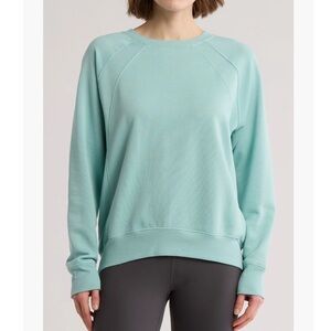 Zella Soft Teal Crew Neck Sweater